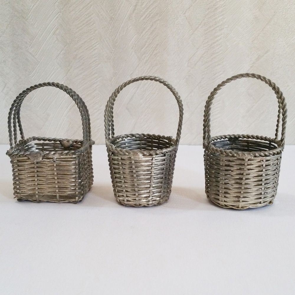 Set of 3.5" Miniature Italian Silver Wire